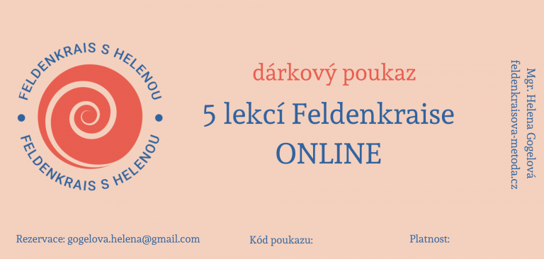 dárkový poukaz 5 online lekcí Feldenkrais