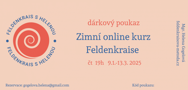 Dárkový poukaz online kurz Feldenkraisovy metody